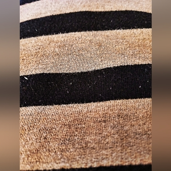 Forever 21 M Tan and Black Striped Open Front Blazer/Jacket with Pockets - Picture 5 of 5